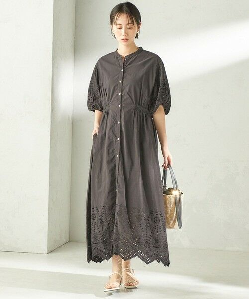 SHIPS / シップス ロング・マキシ丈ワンピース | 《予約》【SHIPS別注】Fanaka:〈手洗い可能〉シフリー ウエスト ギャザー ワンピース | 詳細10