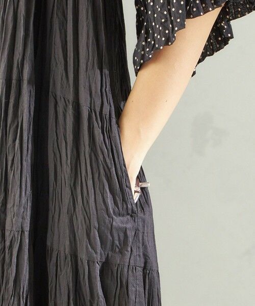 SHIPS / シップス ロング・マキシ丈ワンピース | 《予約》【SHIPS別注】Fanaka:〈手洗い可能〉クリンクル 袖 フレア ワンピース | 詳細21