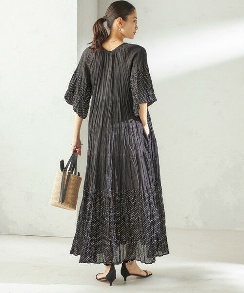 SHIPS / シップス ロング・マキシ丈ワンピース | 《予約》【SHIPS別注】Fanaka:〈手洗い可能〉クリンクル 袖 フレア ワンピース | 詳細3