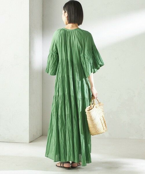 SHIPS / シップス ロング・マキシ丈ワンピース | 《予約》【SHIPS別注】Fanaka:〈手洗い可能〉クリンクル 袖 フレア ワンピース | 詳細26