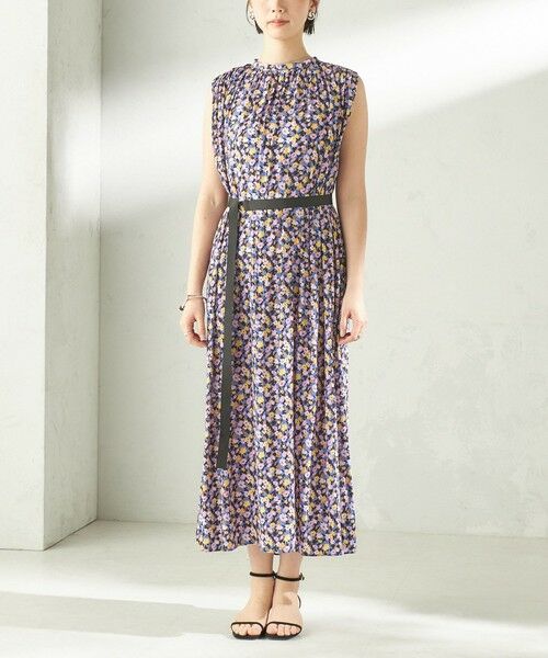 SHIPS / シップス ロング・マキシ丈ワンピース | 《予約》〈手洗い可能〉カッセン フラワー プリント ノースリーブ ワンピース | 詳細20