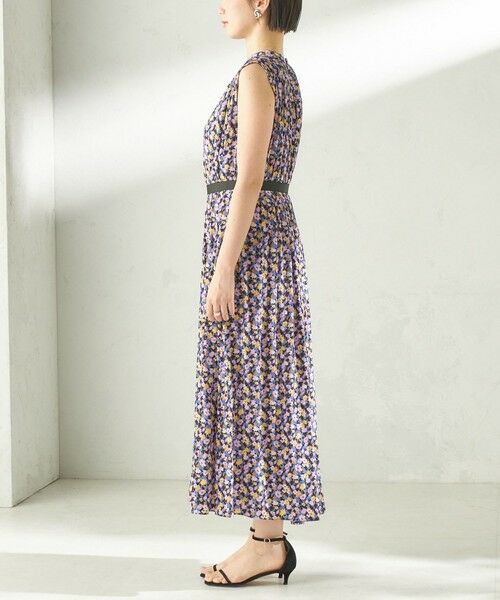 SHIPS / シップス ロング・マキシ丈ワンピース | 《予約》〈手洗い可能〉カッセン フラワー プリント ノースリーブ ワンピース | 詳細21