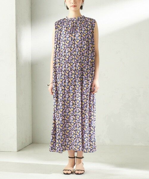 SHIPS / シップス ロング・マキシ丈ワンピース | 《予約》〈手洗い可能〉カッセン フラワー プリント ノースリーブ ワンピース | 詳細24
