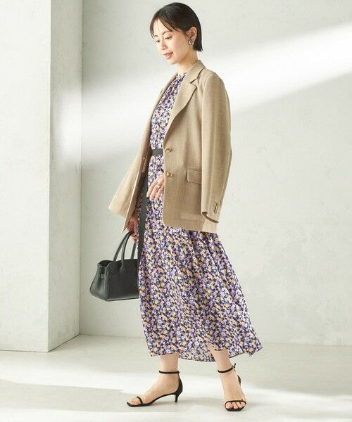 SHIPS / シップス ロング・マキシ丈ワンピース | 《予約》〈手洗い可能〉カッセン フラワー プリント ノースリーブ ワンピース | 詳細9