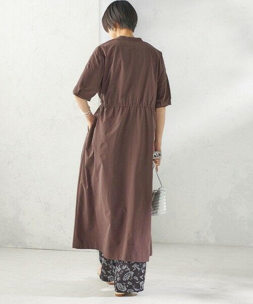 SHIPS / シップス ロング・マキシ丈ワンピース | 〈接触冷感 / 撥水加工〉TEXBRID(R) タフタ ウエスト 切替 ワンピース | 詳細14