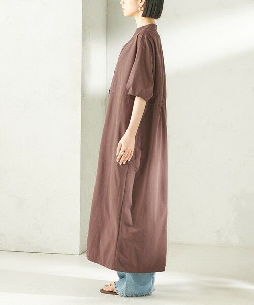 SHIPS / シップス ロング・マキシ丈ワンピース | 〈接触冷感 / 撥水加工〉TEXBRID(R) タフタ ウエスト 切替 ワンピース | 詳細22