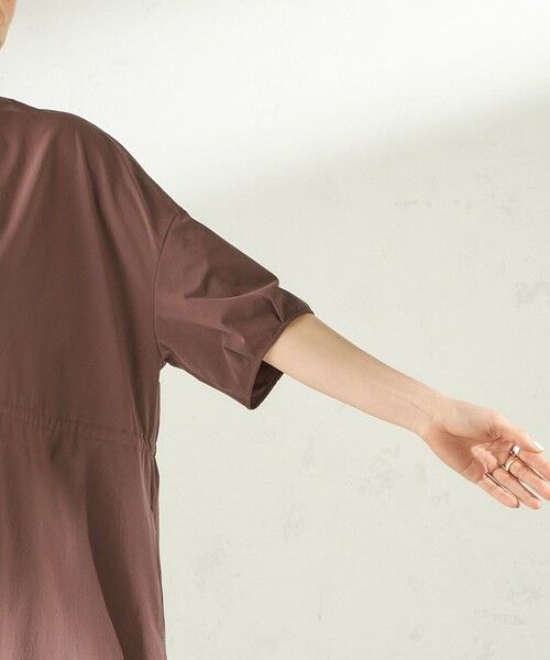 SHIPS / シップス ロング・マキシ丈ワンピース | 〈接触冷感 / 撥水加工〉TEXBRID(R) タフタ ウエスト 切替 ワンピース | 詳細24