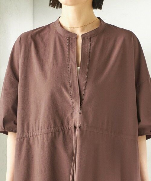 SHIPS / シップス ロング・マキシ丈ワンピース | 〈接触冷感 / 撥水加工〉TEXBRID(R) タフタ ウエスト 切替 ワンピース | 詳細26