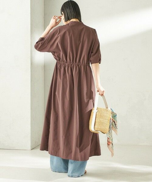 SHIPS / シップス ロング・マキシ丈ワンピース | 《予約》〈接触冷感 / 撥水加工〉TEXBRID(R) タフタ ウエスト 切替 ワンピース | 詳細11
