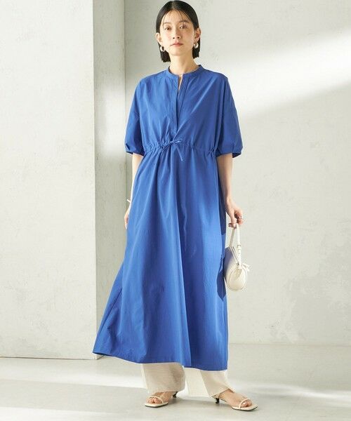 SHIPS / シップス ロング・マキシ丈ワンピース | 《予約》〈接触冷感 / 撥水加工〉TEXBRID(R) タフタ ウエスト 切替 ワンピース | 詳細22