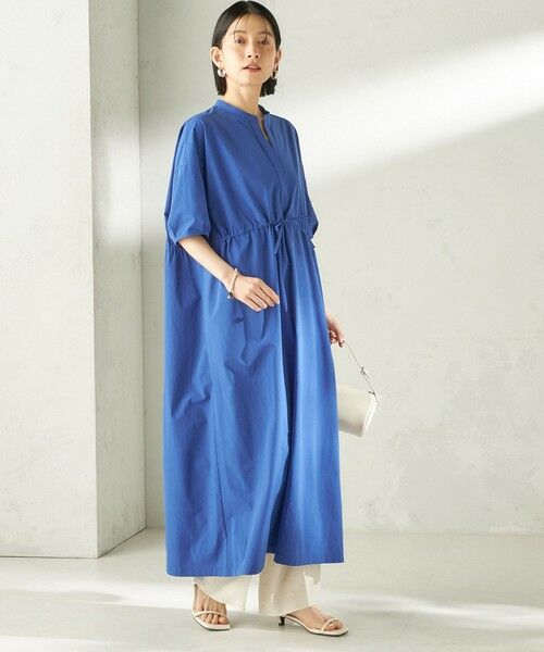 SHIPS / シップス ロング・マキシ丈ワンピース | 《予約》〈接触冷感 / 撥水加工〉TEXBRID(R) タフタ ウエスト 切替 ワンピース | 詳細26