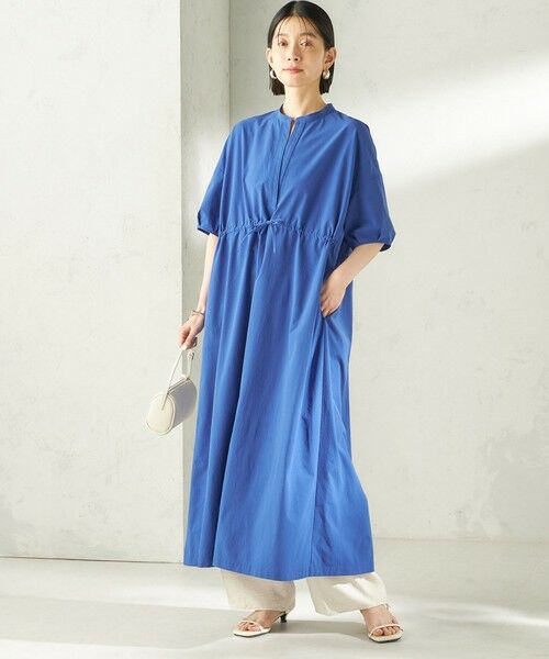 SHIPS / シップス ロング・マキシ丈ワンピース | 〈接触冷感 / 撥水加工〉TEXBRID(R) タフタ ウエスト 切替 ワンピース | 詳細27