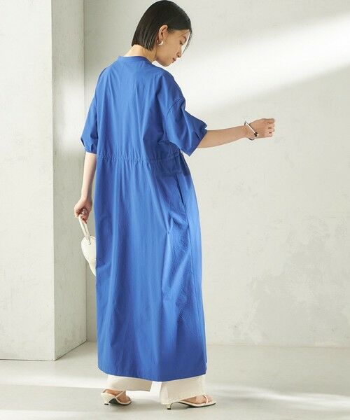 SHIPS / シップス ロング・マキシ丈ワンピース | 〈接触冷感 / 撥水加工〉TEXBRID(R) タフタ ウエスト 切替 ワンピース | 詳細30