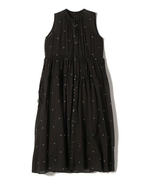 SHIPS / シップス ロング・マキシ丈ワンピース | 《予約》〈手洗い可能〉コットン オーガンジー 刺繍 ウエスト ドロスト ワンピース | 詳細6