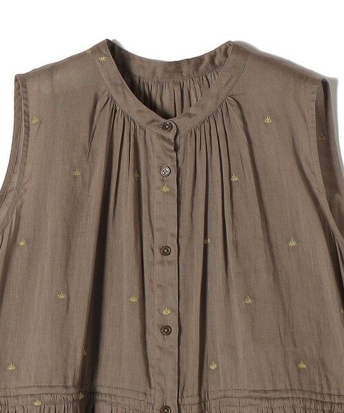 SHIPS / シップス ロング・マキシ丈ワンピース | 《予約》〈手洗い可能〉コットン オーガンジー 刺繍 ウエスト ドロスト ワンピース | 詳細22