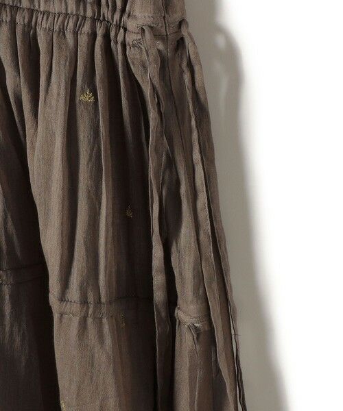 SHIPS / シップス ロング・マキシ丈ワンピース | 《予約》〈手洗い可能〉コットン オーガンジー 刺繍 ウエスト ドロスト ワンピース | 詳細24