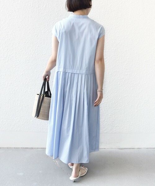 SHIPS / シップス ロング・マキシ丈ワンピース | 《予約》【WEB限定】〈手洗い可能〉ストライプ サイド タック ワンピース | 詳細11