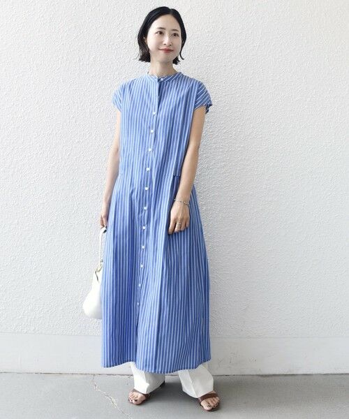 SHIPS / シップス ロング・マキシ丈ワンピース | 《予約》【WEB限定】〈手洗い可能〉ストライプ サイド タック ワンピース | 詳細22