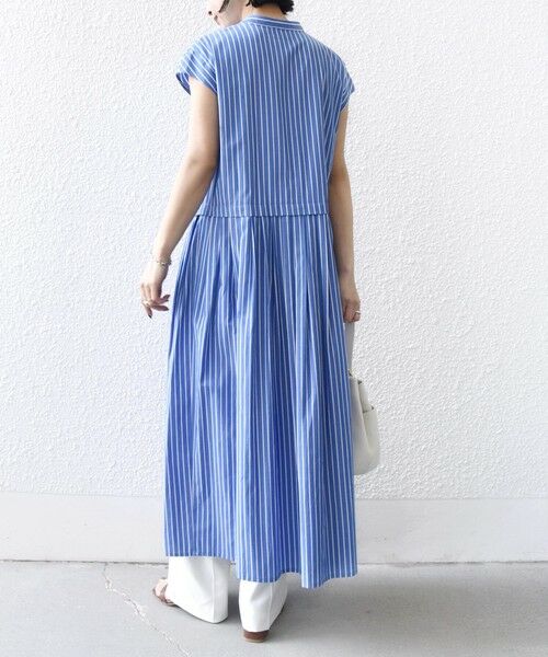 SHIPS / シップス ロング・マキシ丈ワンピース | 《予約》【WEB限定】〈手洗い可能〉ストライプ サイド タック ワンピース | 詳細24