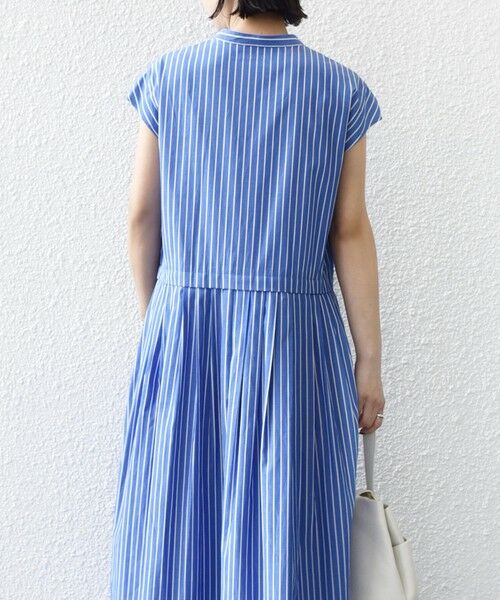 SHIPS / シップス ロング・マキシ丈ワンピース | 《予約》【WEB限定】〈手洗い可能〉ストライプ サイド タック ワンピース | 詳細28