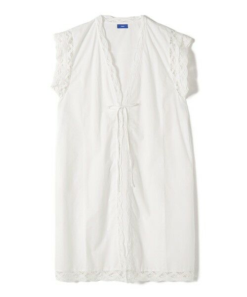 SHIPS / シップス ベスト | Fanaka:〈手洗い可能〉バテンレース ロング ジレ（オフホワイト）