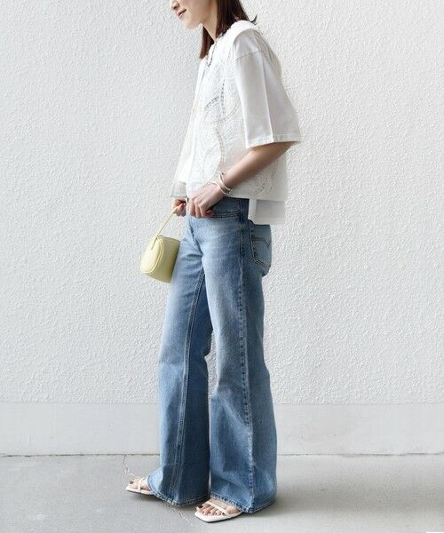 SHIPS / シップス ベスト | 《予約》〈手洗い可能〉オープン ワーク レース 刺繍 ベスト | 詳細2