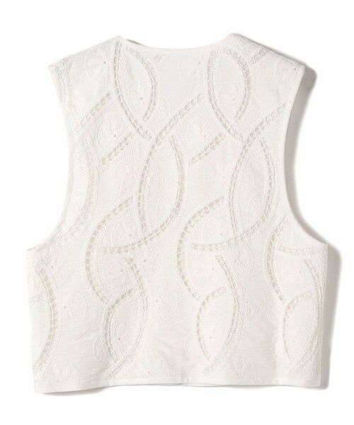 SHIPS / シップス ベスト | 《予約》〈手洗い可能〉オープン ワーク レース 刺繍 ベスト | 詳細11