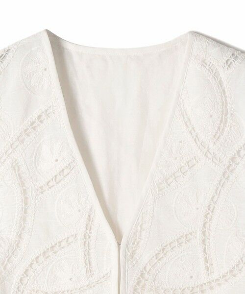 SHIPS / シップス ベスト | 《予約》〈手洗い可能〉オープン ワーク レース 刺繍 ベスト | 詳細12