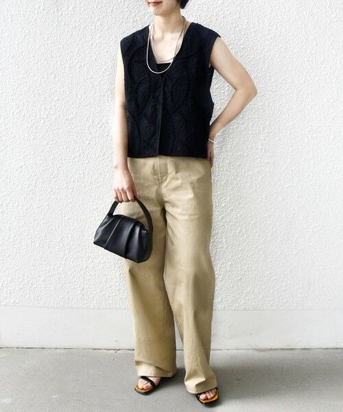 SHIPS / シップス ベスト | 《予約》〈手洗い可能〉オープン ワーク レース 刺繍 ベスト | 詳細20