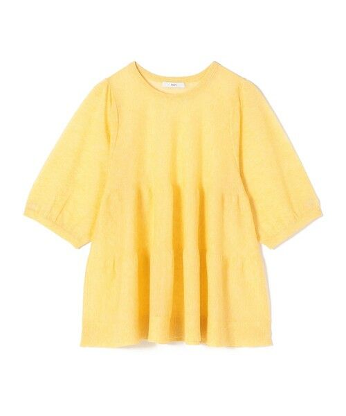 SHIPS / シップス ニット・セーター | 《予約》〈手洗い可能〉麻混 シアー ティアード ショート スリーブ プルオーバー | 詳細21