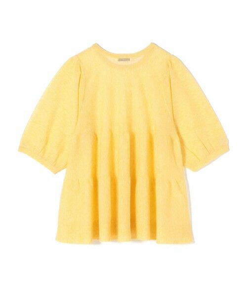 SHIPS / シップス ニット・セーター | 《予約》〈手洗い可能〉麻混 シアー ティアード ショート スリーブ プルオーバー | 詳細22