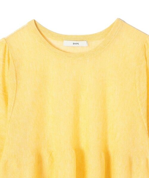 SHIPS / シップス ニット・セーター | 《予約》〈手洗い可能〉麻混 シアー ティアード ショート スリーブ プルオーバー | 詳細23