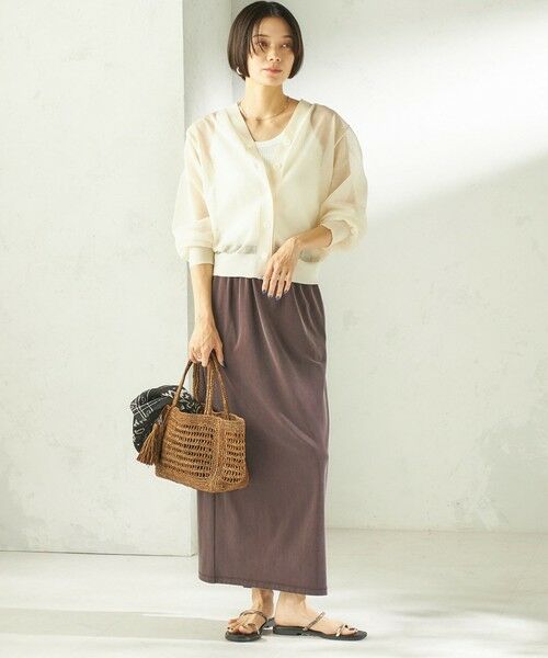 SHIPS / シップス カーディガン・ボレロ | 《一部追加予約》〈手洗い可能〉麻混 シアー Vネック カーディガン | 詳細1