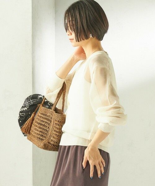 SHIPS / シップス カーディガン・ボレロ | 《一部追加予約》〈手洗い可能〉麻混 シアー Vネック カーディガン | 詳細6