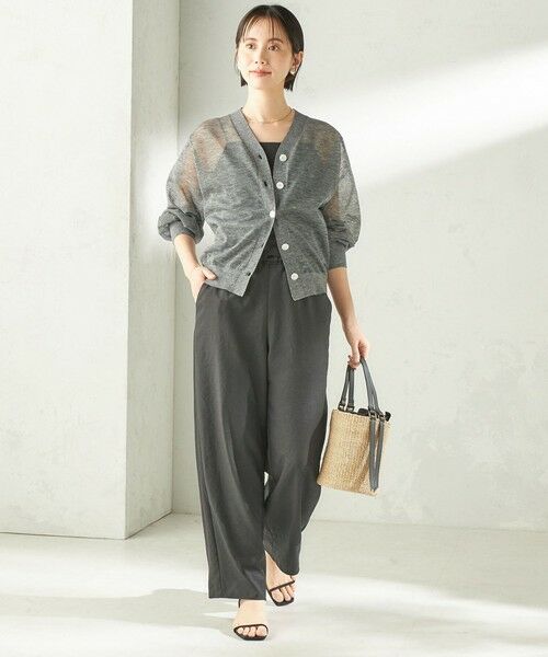 SHIPS / シップス カーディガン・ボレロ | 《一部追加予約》〈手洗い可能〉麻混 シアー Vネック カーディガン | 詳細12