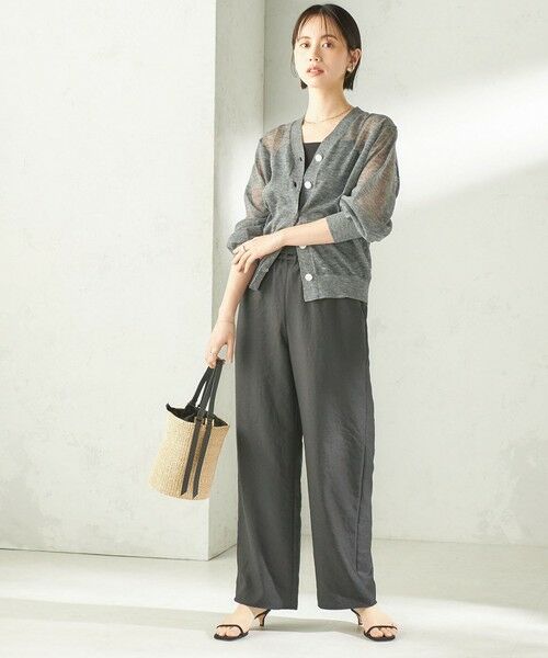 SHIPS / シップス カーディガン・ボレロ | 《一部追加予約》〈手洗い可能〉麻混 シアー Vネック カーディガン | 詳細13