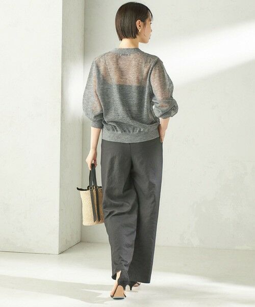 SHIPS / シップス カーディガン・ボレロ | 《予約》〈手洗い可能〉麻混 シアー Vネック カーディガン | 詳細4