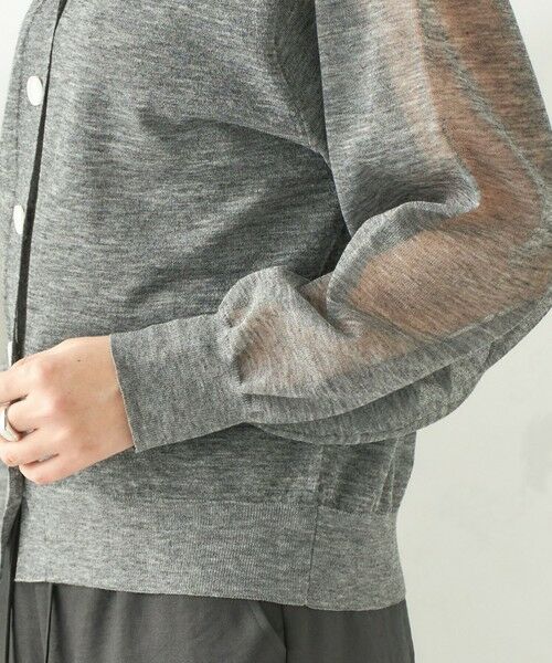 SHIPS / シップス カーディガン・ボレロ | 《一部追加予約》〈手洗い可能〉麻混 シアー Vネック カーディガン | 詳細27