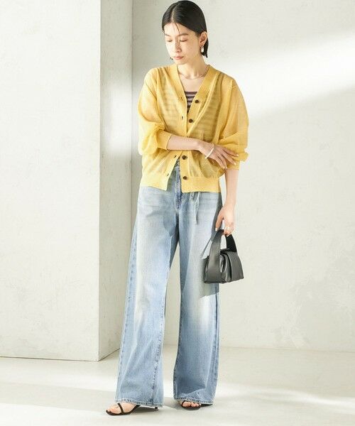 SHIPS / シップス カーディガン・ボレロ | 《予約》〈手洗い可能〉麻混 シアー Vネック カーディガン | 詳細17