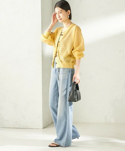 SHIPS / シップス カーディガン・ボレロ | 《一部追加予約》〈手洗い可能〉麻混 シアー Vネック カーディガン | 詳細30