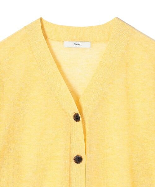 SHIPS / シップス カーディガン・ボレロ | 《予約》〈手洗い可能〉麻混 シアー Vネック カーディガン | 詳細27