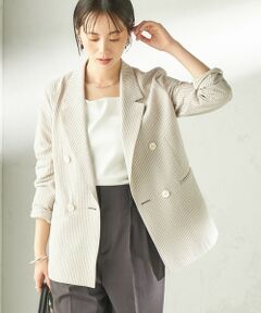 SHIPS / シップス テーラードジャケット | 《予約》〈手洗い可能〉サッカー ダブル ブレスト ジャケット