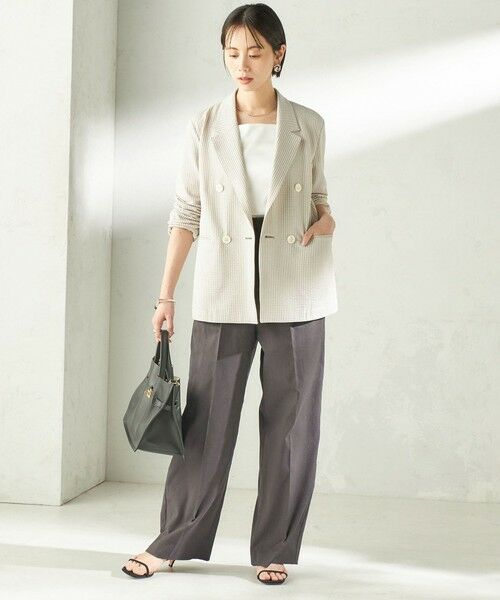 SHIPS / シップス テーラードジャケット | 《予約》〈手洗い可能〉サッカー ダブル ブレスト ジャケット | 詳細1