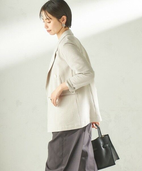 SHIPS / シップス テーラードジャケット | 《予約》〈手洗い可能〉サッカー ダブル ブレスト ジャケット | 詳細7