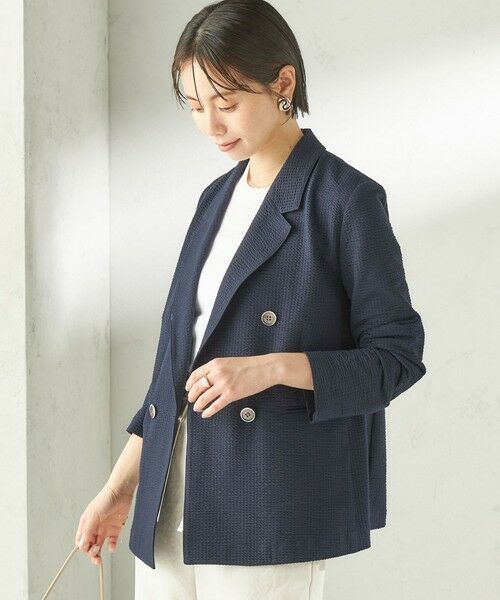 SHIPS / シップス テーラードジャケット | 《予約》〈手洗い可能〉サッカー ダブル ブレスト ジャケット | 詳細24