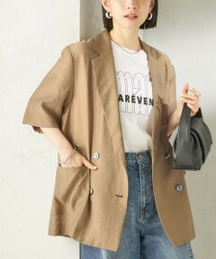 SHIPS / シップス テーラードジャケット | 《予約》〈手洗い可能〉シルク混 シアー 羽織 半袖 ジャケット