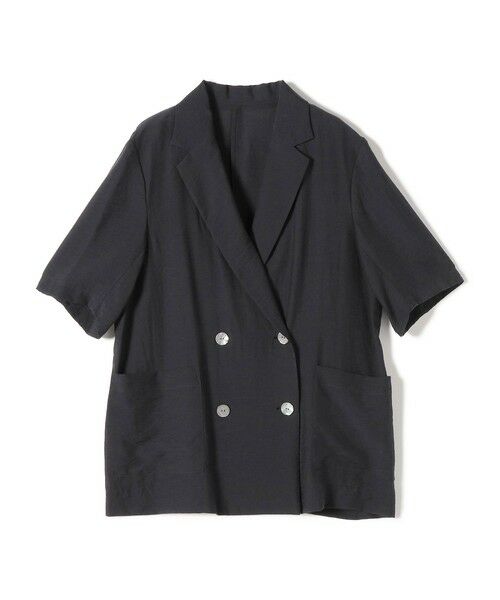 SHIPS / シップス テーラードジャケット | 《予約》〈手洗い可能〉シルク混 シアー 羽織 半袖 ジャケット | 詳細28