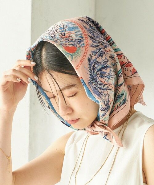 SHIPS / シップス バンダナ・スカーフ | 《予約》BINDU: スカーフ 64×64（ピンク）