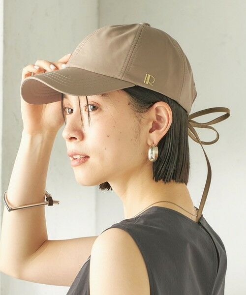 SHIPS / シップス キャップ | 《予約》Revis:〈UVカット / 撥水 / 透湿〉リボン キャップ（ベージュ系）