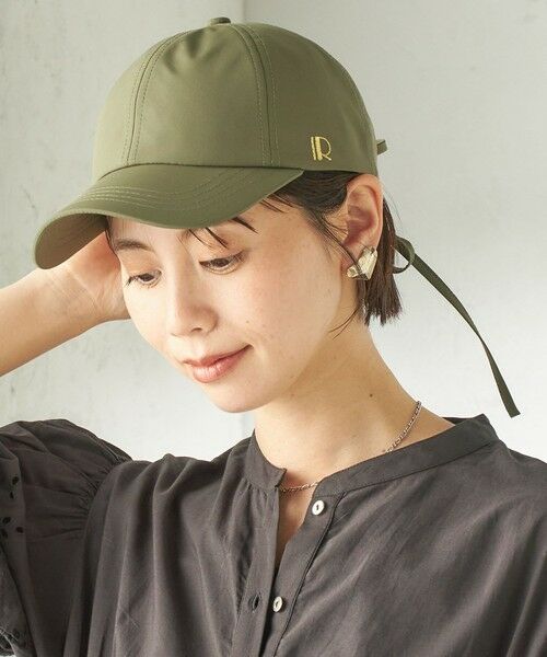 SHIPS / シップス キャップ | 《予約》Revis:〈UVカット / 撥水 / 透湿〉リボン キャップ（オリーブ）
